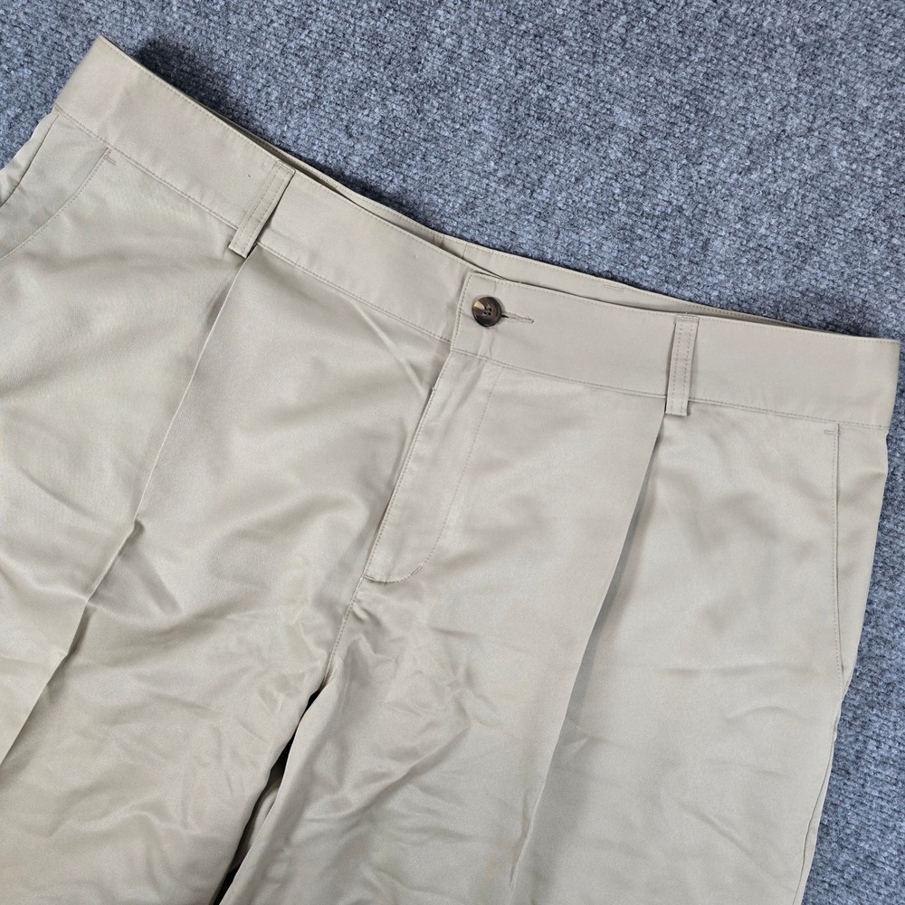 Adidas ClimaLite Pleated Golf Shorts Mens Size‎ 40 Tan Polyester Performance